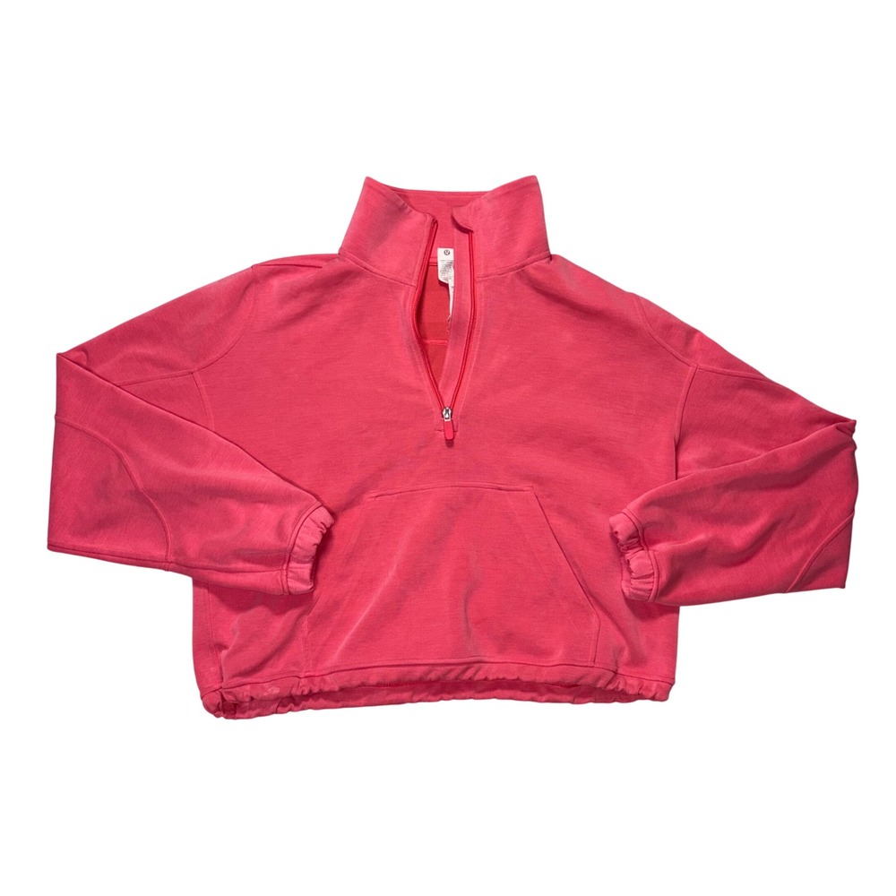 Lululemon Scuba Oversized Half-Zip Pullover Pink Women's 6 S Athleisure Barbie